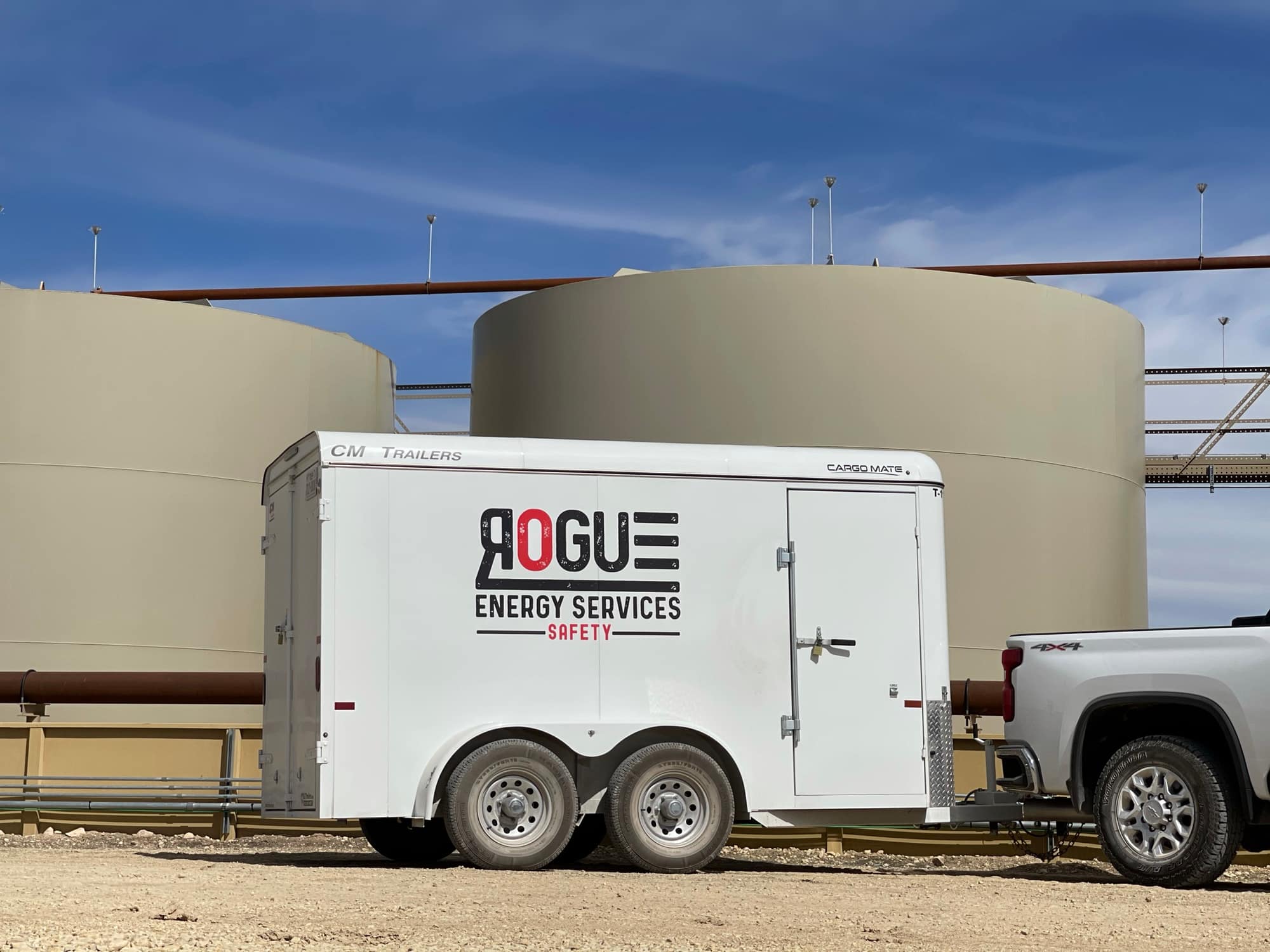 Rogue Energy Services safety trailer on location